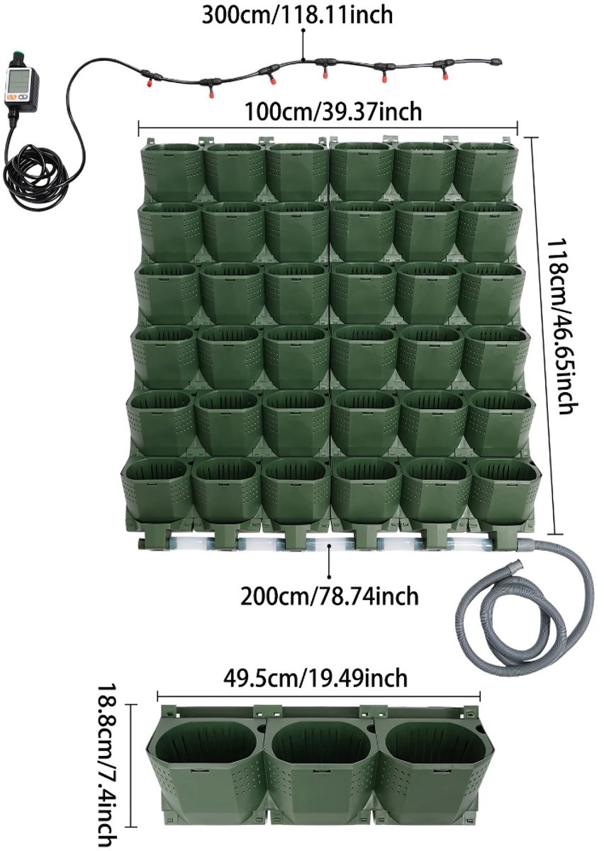 Automatische wandbloempot - zelfwaterende bloempot - Groen - Voor binnen- en buitenplanten - Besproeiingssysteem met zelfirrigatie - Muurbevestiging — cadeau in Cadeau-ideeën - foto 7