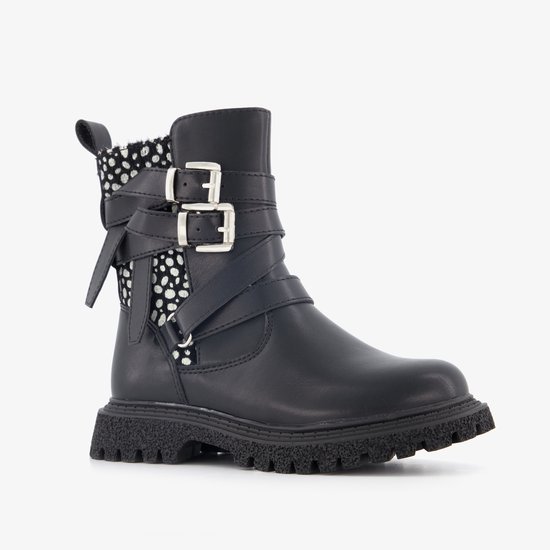 Bottes motardes fille Blue Box à pois noirs - Pointure 35
