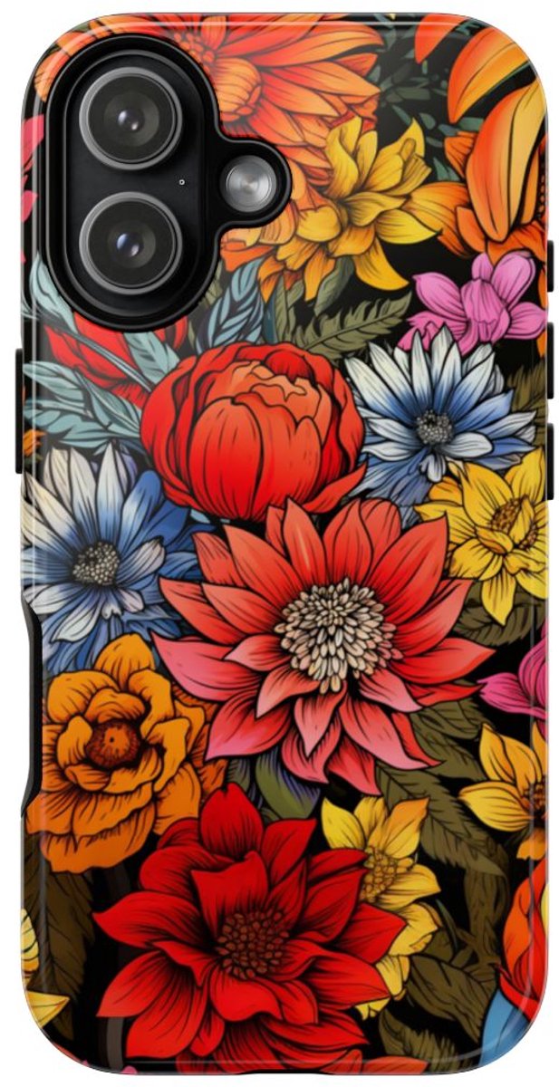 Levendig Bloemenpatroon – Telefoonhoesje Geschikt voor iPhone 17