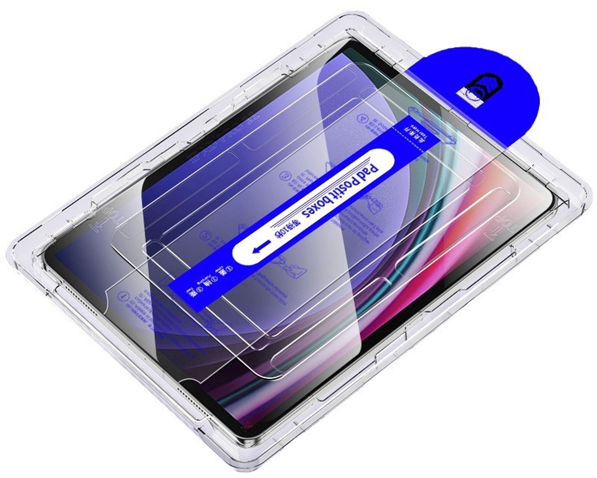 Samsung Galaxy Tab S10+/S9+ (12,4 inch) gehard glazen schermbeschermer met stofvrije applicator