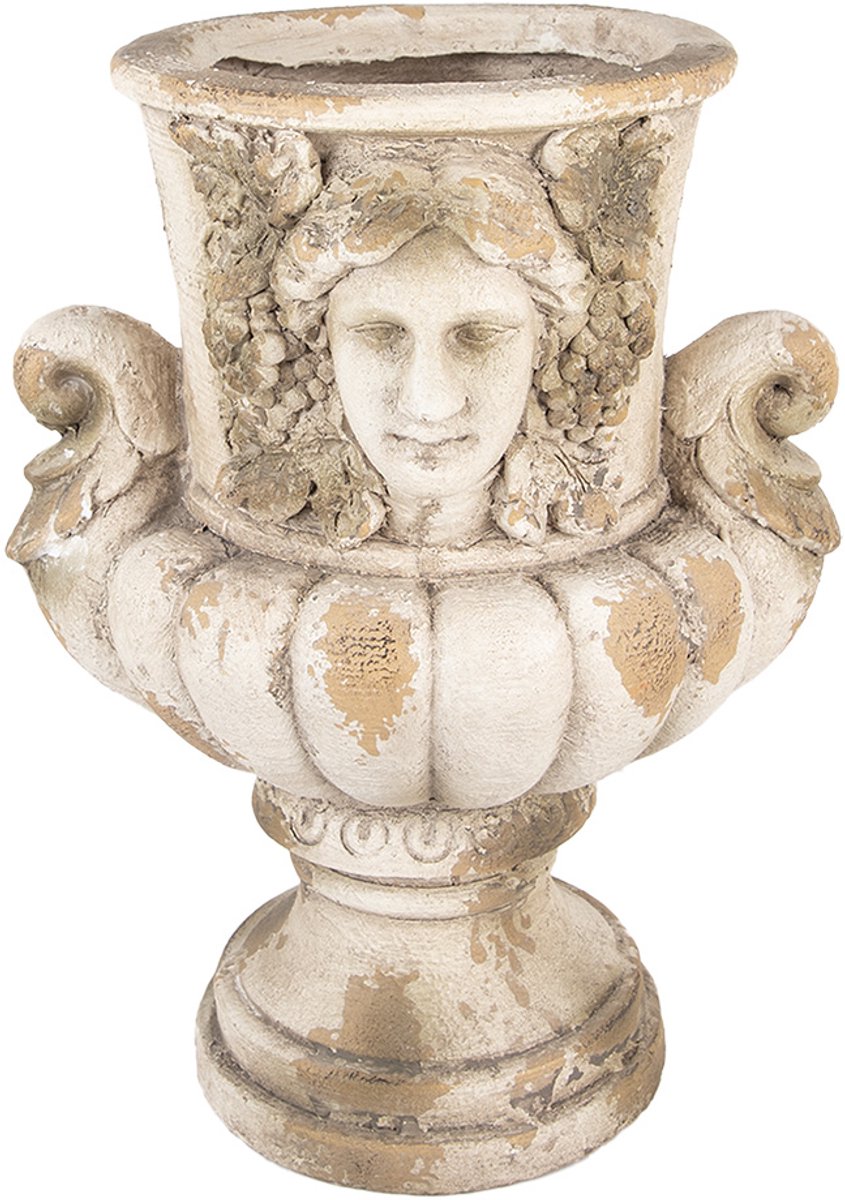 Clayre & Eef Bloempot 36x38x50 cm Beige Keramiek