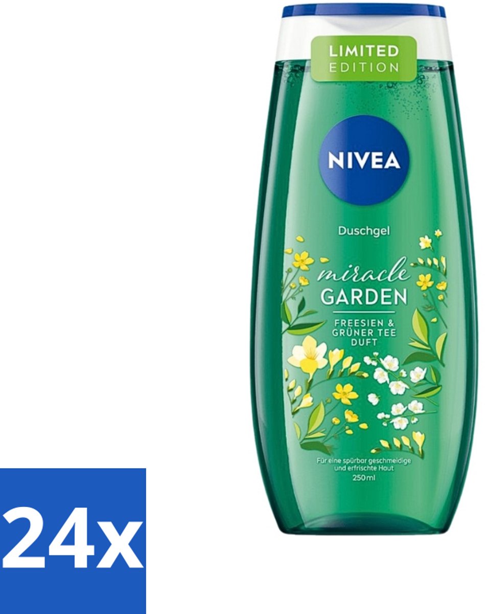 24 x Nivea - Douchegel - Freesia & Groene Thee - 250 ml - Douchegel Freesia Groene Thee - Douchegel Voor Huidverzorging - Frisse Geur Douchegel - Hydraterende Douchegel - PH-huidneutraal