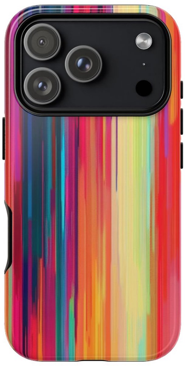 Levendige Verticale Kleurenstrepen Abstract – Telefoonhoesje Geschikt voor iPhone 17 Pro