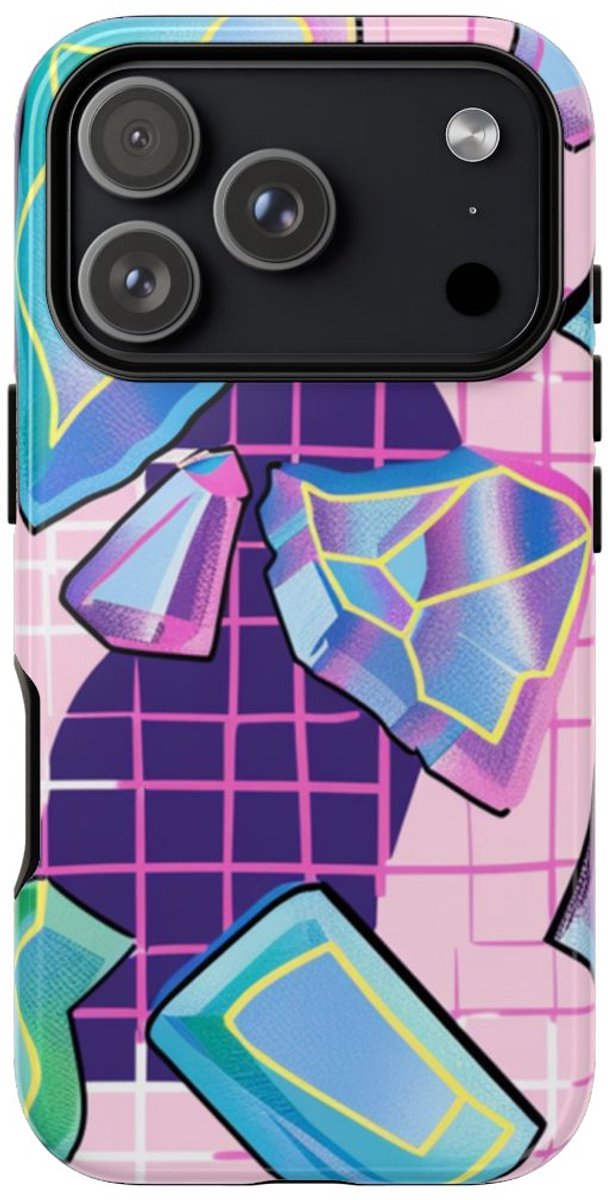 Kleurrijk Kristalpatroon – Telefoonhoesje Geschikt voor iPhone 17 Pro