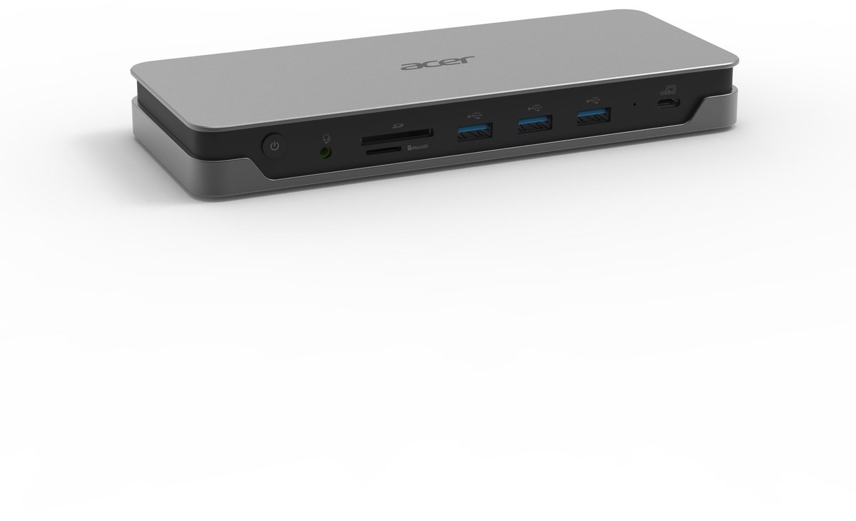 Acer USB Type-C Dock - Docking Station - Laptop - Windows - Chrome - Zilver