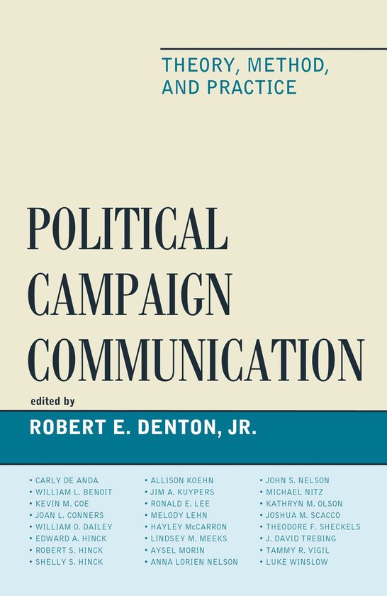 Bloomsbury Studies in Political Communication - Political Campaign Communication