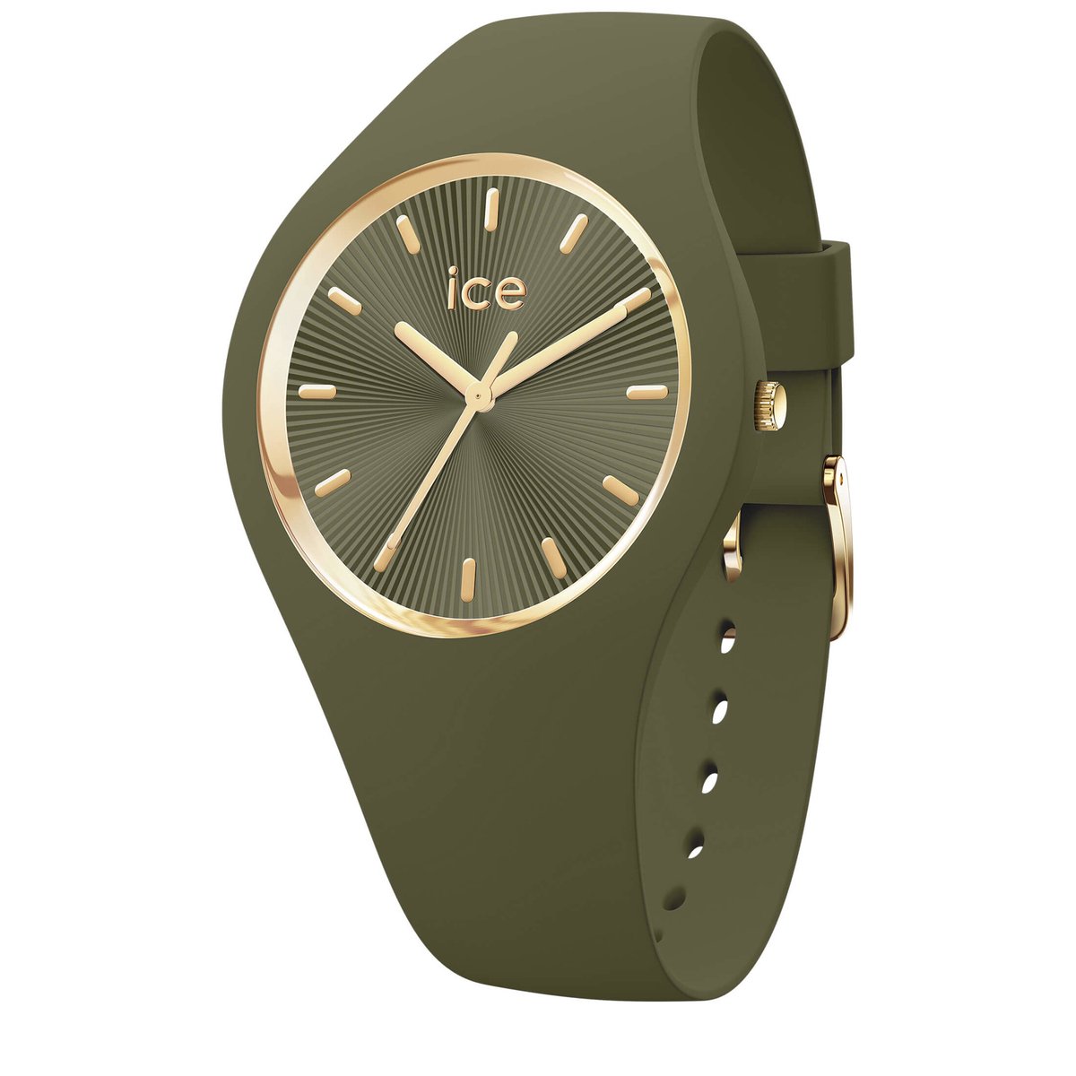 Ice Watch ICE champagne - Olive green 025353 Horloge - Siliconen - Groen - Ø 40 mm