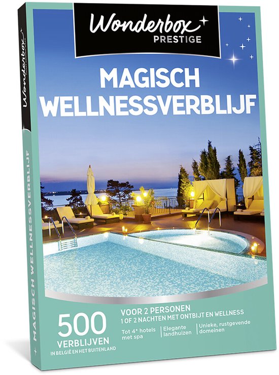 Wonderbox Prestige Séjour bien-être magique pour 2 personnes : 500 séjours en Belgique et à l'étranger.
