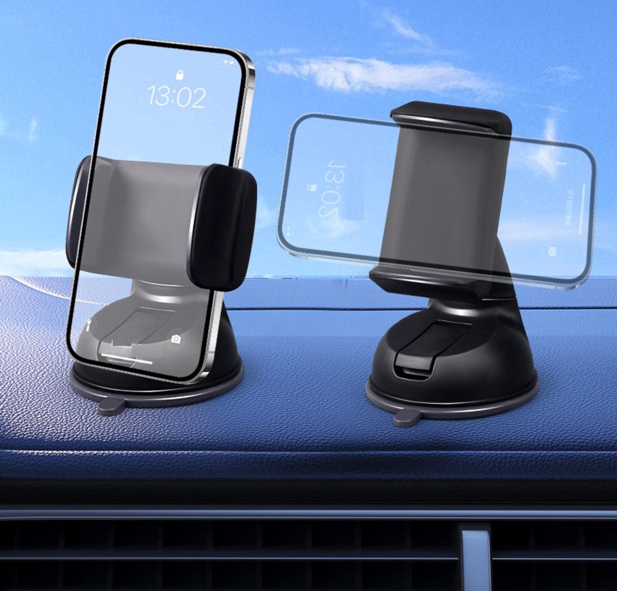 ATXANC Telefoonhouder Met Zuignap - Autohouder Voor Voorruit En Dashboard - GSM Houder - Stevige Zuignap Met Gel Van 3M - Telefoonhouders - Auto Accessoires