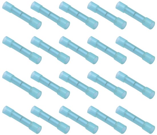 Connecteur de câble isolé VLTG Blauw transparent - Cosse de câble - 1,5-2,5 mm² - 20 pièces.