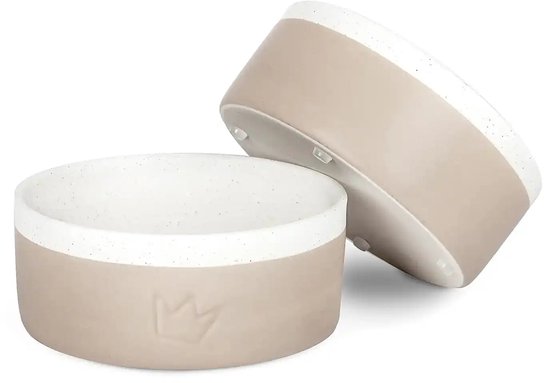 Rudelkönig Hondenvoerbak 2x 900ml – Voerbak Hond Keramiek met antislip noppen - Drinkbak Hond