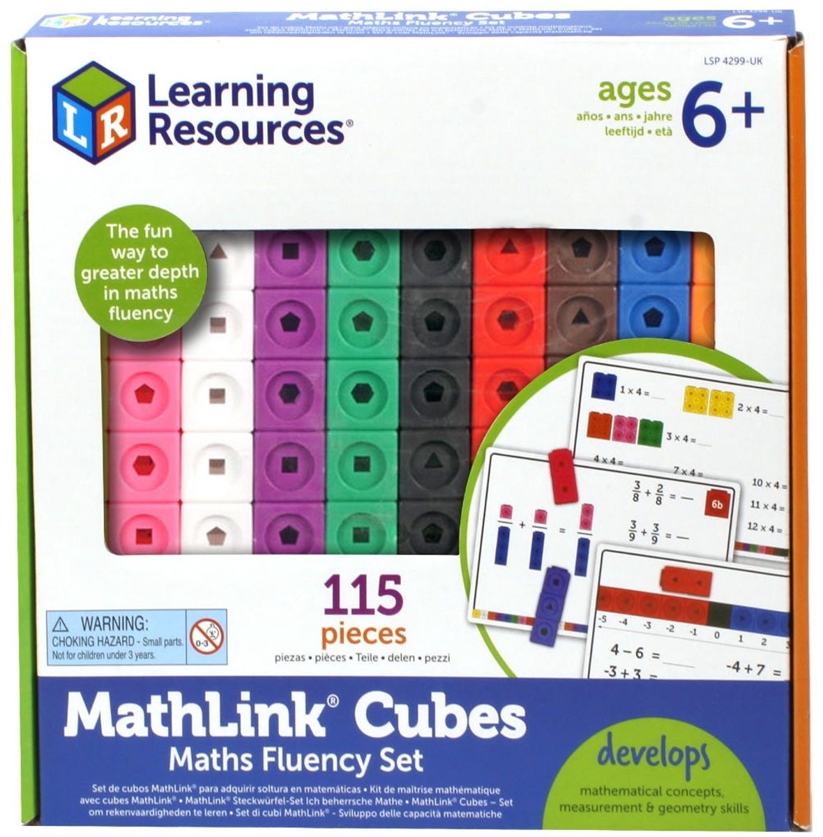 Learning Resources mathlinkâ® cubes number blocks, vlot rekenen