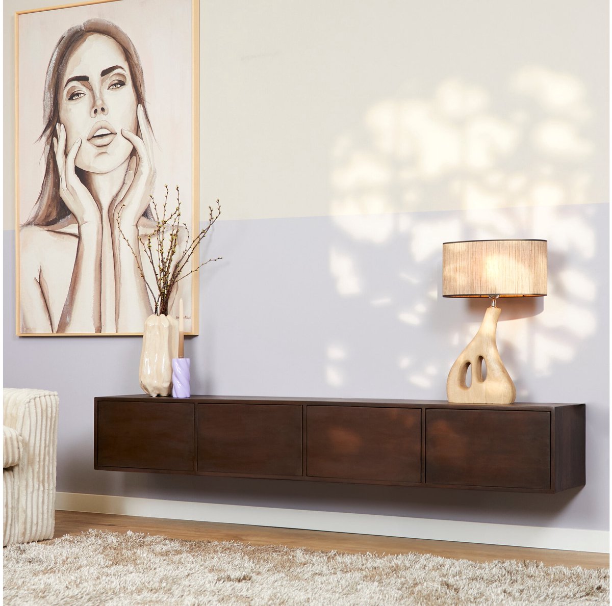 Starfurn - Tv meubel Vision - Bruin - 30x200x35 cm
