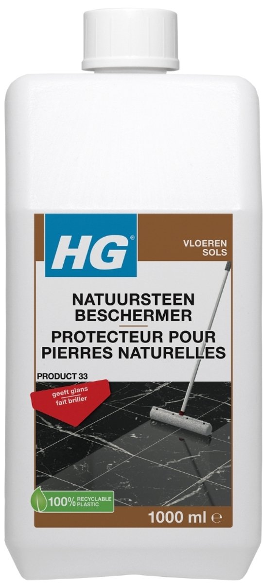1 x HG Natuursteen Beschermer 1 liter - Natuursteen Beschermer - Natuursteen Beschermfilm - Slijtage Bescherming - Zuur Bescherming - Anti-slipeffect