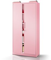 JAN NOWAK - Armoire métallique pour le bureau et la maison - Rangement pour le bureau et la maison - Rose poudré
