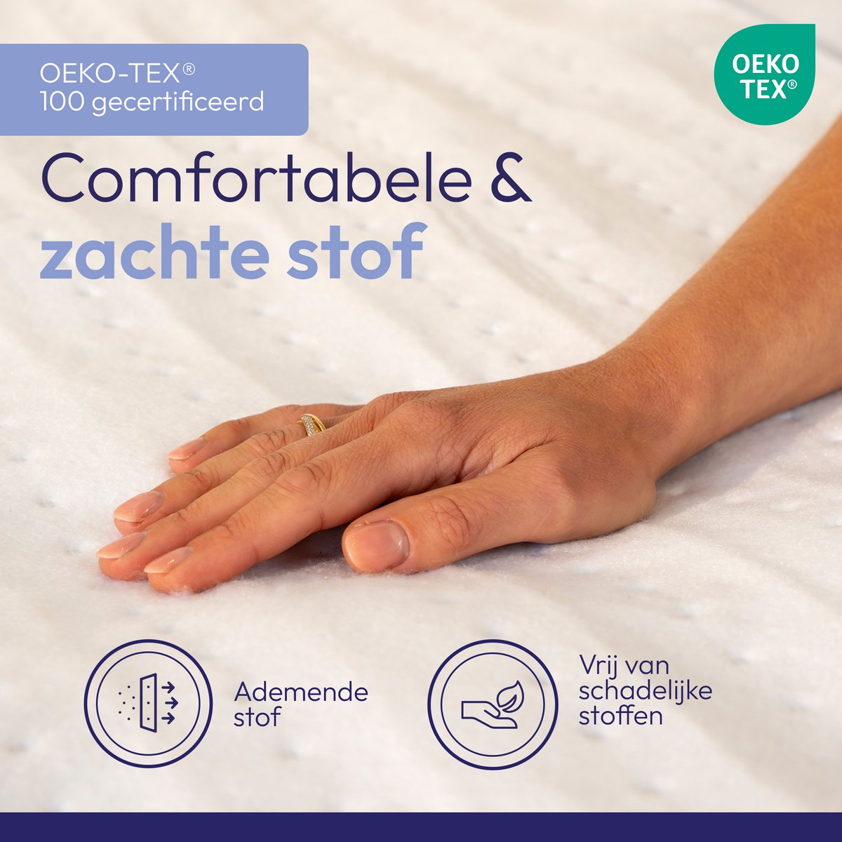 Comfeur Elektrische onderdeken 190x80 cm - Elektrisch deken - Warmte deken - 9 Timer-settings - 9 Warmtestanden - Pre-heat functie - Hele Oppervlak Verwarmd - Incl. Matrasbanden – foto 4