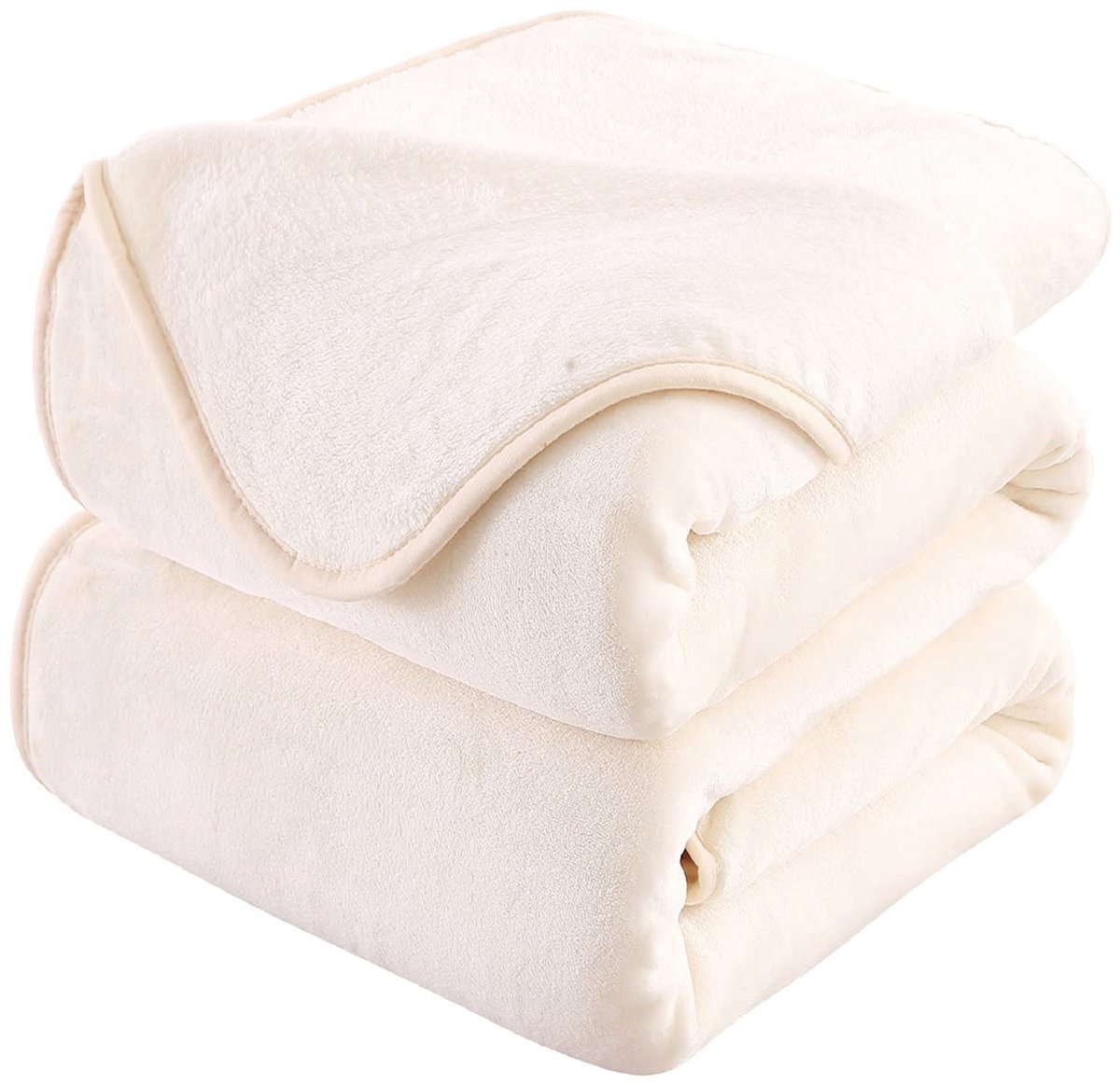 Unyqoos Ruime en Zachte Fleece Deken voor Comfortabel Gebruik op Bank of Bed beige