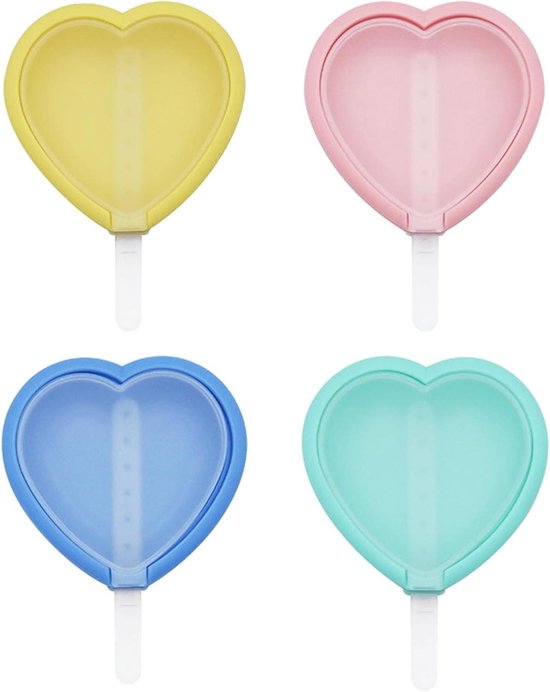 ZLXFT IJsvormen van siliconen, ijslollyvormen, 50 stuks ijslolly's van hout, siliconen ijsvormen met stelen, popsicle mallen set, geschikt voor doe-het- zelf popsicles, desserts, chocolaatjes