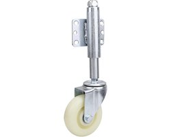 JHubers Goods - Zware Toorlooprol voor poorten | Geveerde steunrol, zwenkwiel | Draagkracht 200 kg | Tuinpoorten, schuifpoorten | 4 inch veerrol