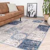 Patchwork vloerkleed - Deep Blauw 230x330cm