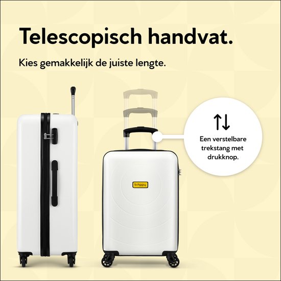 BHPPY Reiskoffer groot 76x49x29cm - Lichtgewicht koffer met 95L inhoud - Reiskoffer met wielen - Veilig cijferslot - Seashell