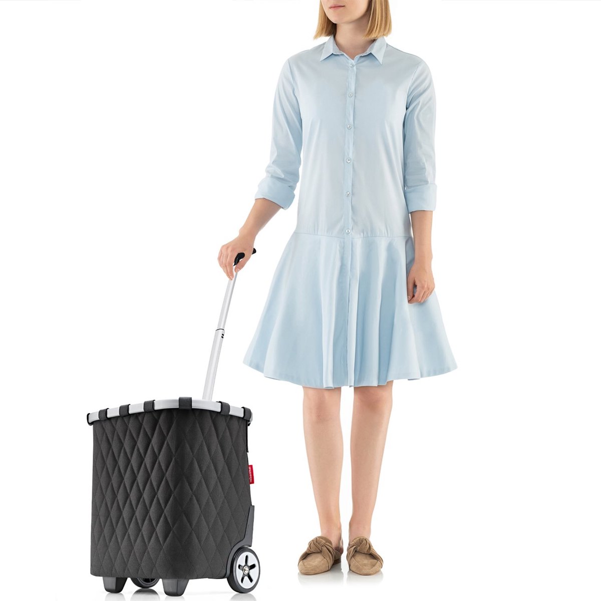 Reisenthel Carrycruiser Boodschappentrolley - 40L - Frame Twist Sky Rose Grijs
