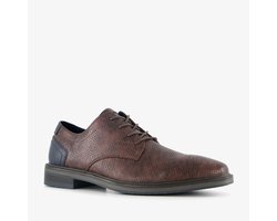 Emilio Salvatini heren veterschoenen slangenprint bruin - Maat 43