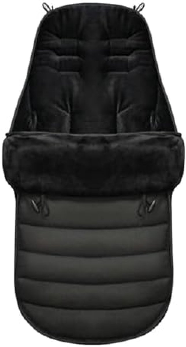 Baby Voetenzak voor Kinderwagen Winter - Waterdichte Voetenzak met Capuchon en Ritssluiting - Afneembaar en Wasmachinebestendig - Geschikt voor Buggy en Autostoel - Zwart