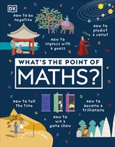 Kleurenillustratie met de titel 'What's the Point of Maths?' en verschillende wiskundige concepten.