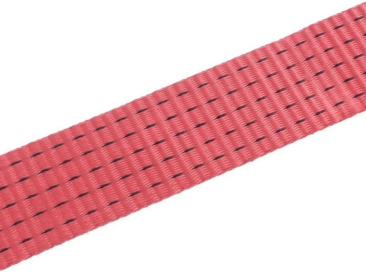 sleepband 5t - 4,5m - rood - inclusief haken - sleepkabel