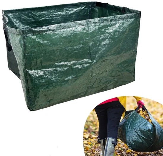Tuinafvalzak 120L - Opvouwbare Groene Bladerenzak - Sterke Afvalzak voor Tuin, Gras & Snoeisel - 40x50x60cm van Merkloos	 — afbeelding 3