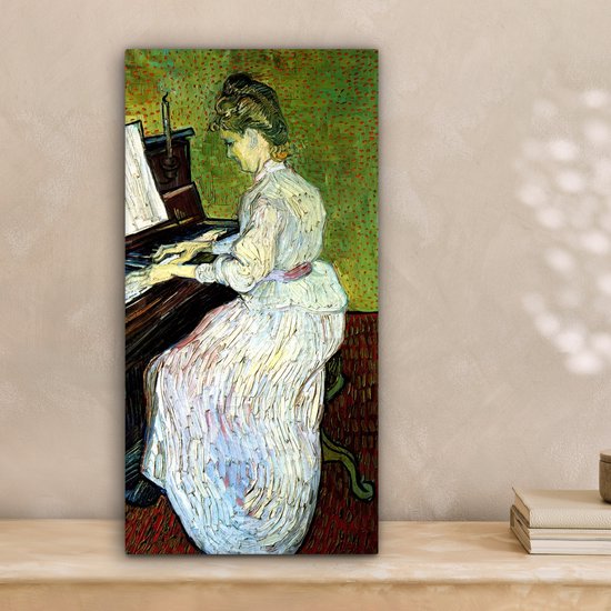 Peintures sur toile - Marguerite Gachet au piano - Vincent van Gogh - 20x40 cm - Décoration murale
