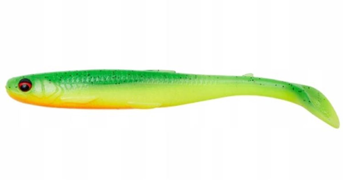 Savage Gear Slender Scoop Shad 11cm - Groen Geel