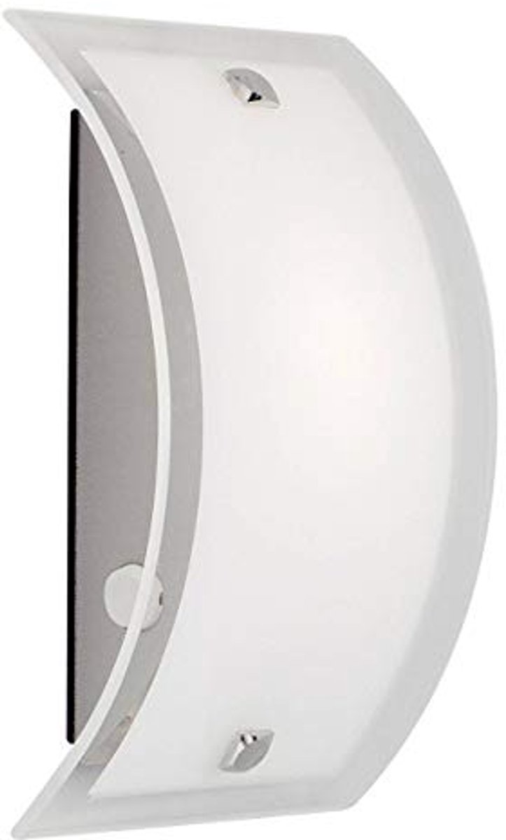 Wandlamp Elysée in RVS/Wit - Geschikt voor LED en Badkamerverlichting - IP21 Druipwaterdicht