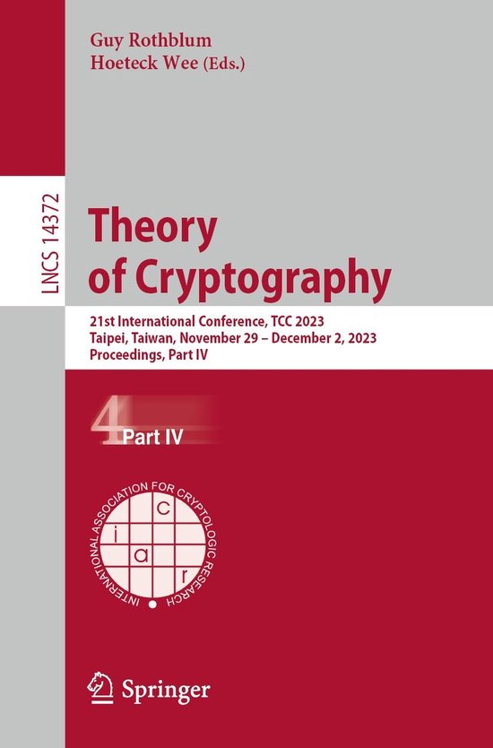 Springer Nature Proceedings Computer Science 4 - Theory of C ... - cover