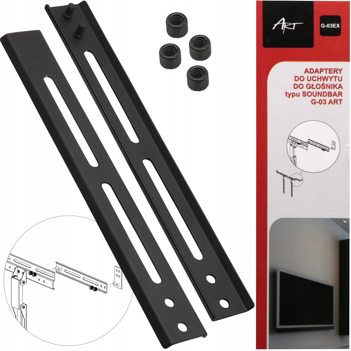 Verlengadapter voor Soundbarbeugel ART G-03