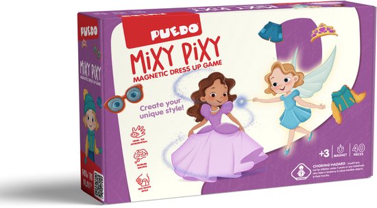 PUEDO® Mixy Pixy – Magnetisch Aankleedspel voor Kinderen – Mix & Match Mode Spel – Creatief Educatief Speelgoed van EVA Schuim – Vanaf 3 Jaar