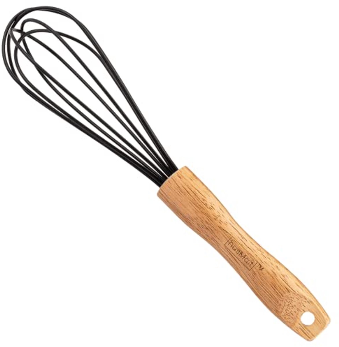 10 Inch Siliconen Garde met Houten Handvat - Perfect voor Kloppen en Mengen