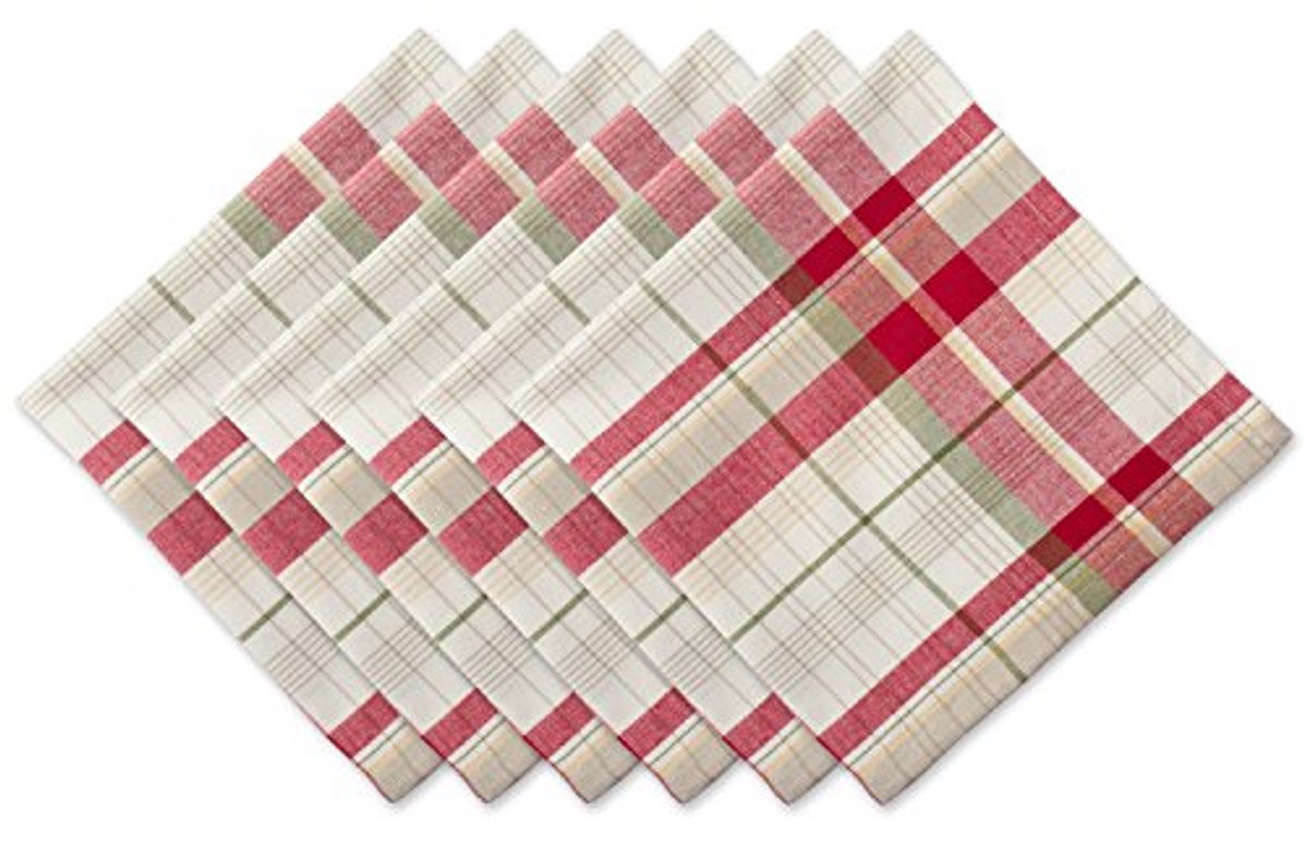 Orchard Plaid Servet Set van 6 - 20" x 20"