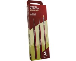 The Army Painter Hobby Starter Brush Set, 3 verfkwasten voor acrylverf inclusief Drybrush, Small Detail & Standard, fijne modelkwast voor miniatuur fantasy-schilderen
