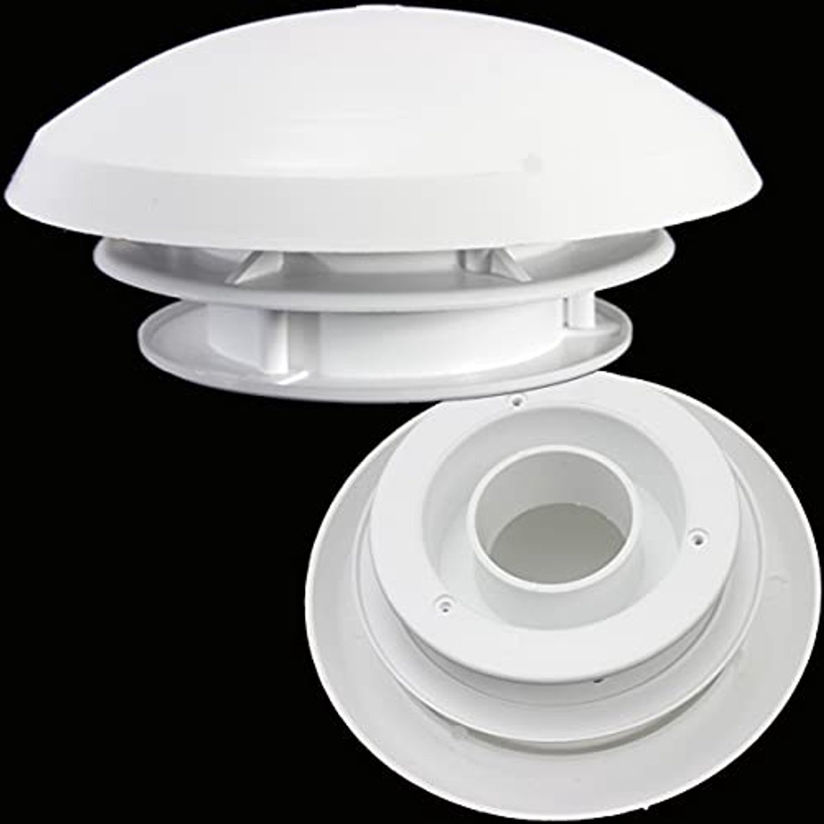 Dakventilator voor Caravan en Boot - 2-delig met 60 mm Slangaansluiting