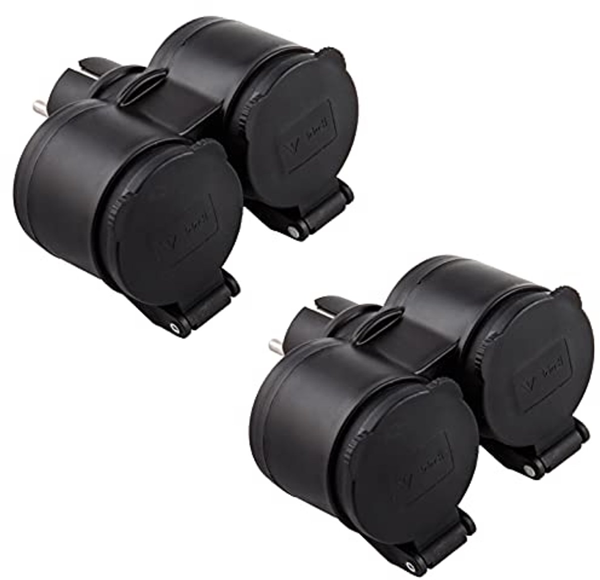 Pack van 2 Buitenstopcontacten met Aarde - Waterdicht IP44