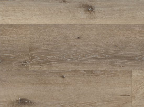 Monsters van klikvinylvloeren met een lichte houtnerf textuur in beige en bruine tinten.