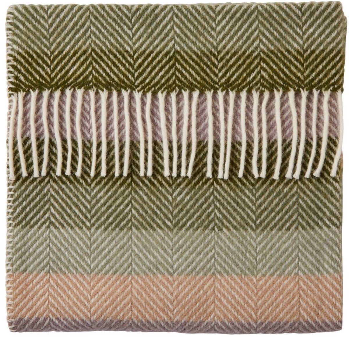 Babydekentje Stripe Botanical – Pure New Wool – 68x73 cm - Tweedmill