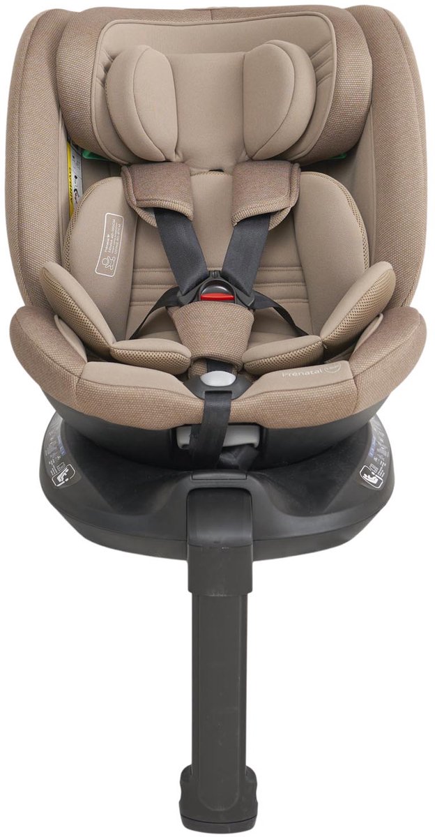 Prénatal autostoel Senna - 360° Rotatie - i-Size Veiligheid - Isofix & Support Leg - Geen losse base nodig - Taupe bruin - 0-36 kg – foto 5