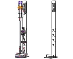 PromoHome Draadloze Stofzuigerhouder - Metalen Wandbevestiging - Universele Compatibiliteit - Ruimtebesparend Ontwerp - Zwarte Kleur