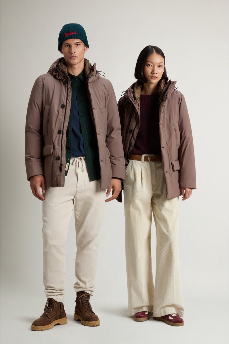 Woolrich Arctic Cloud bruine parka met capuchon