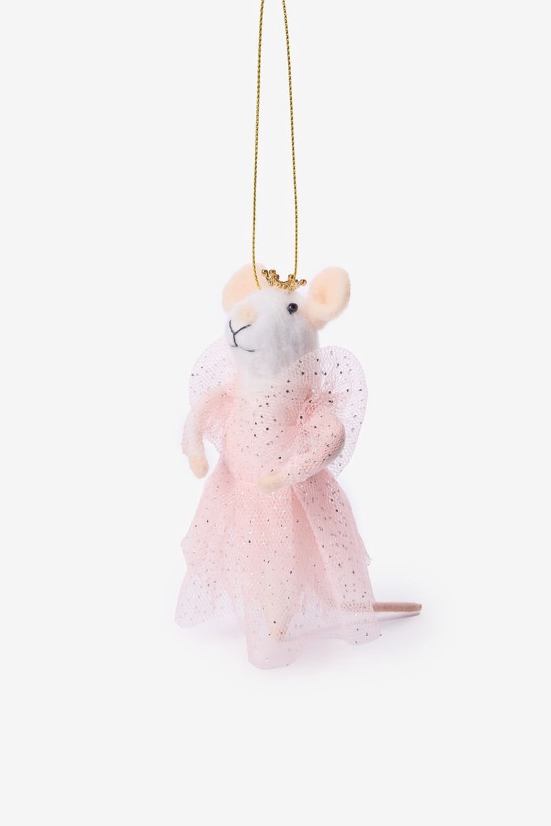 Sissy-Boy Witte kersthanger met prinsessenmuis