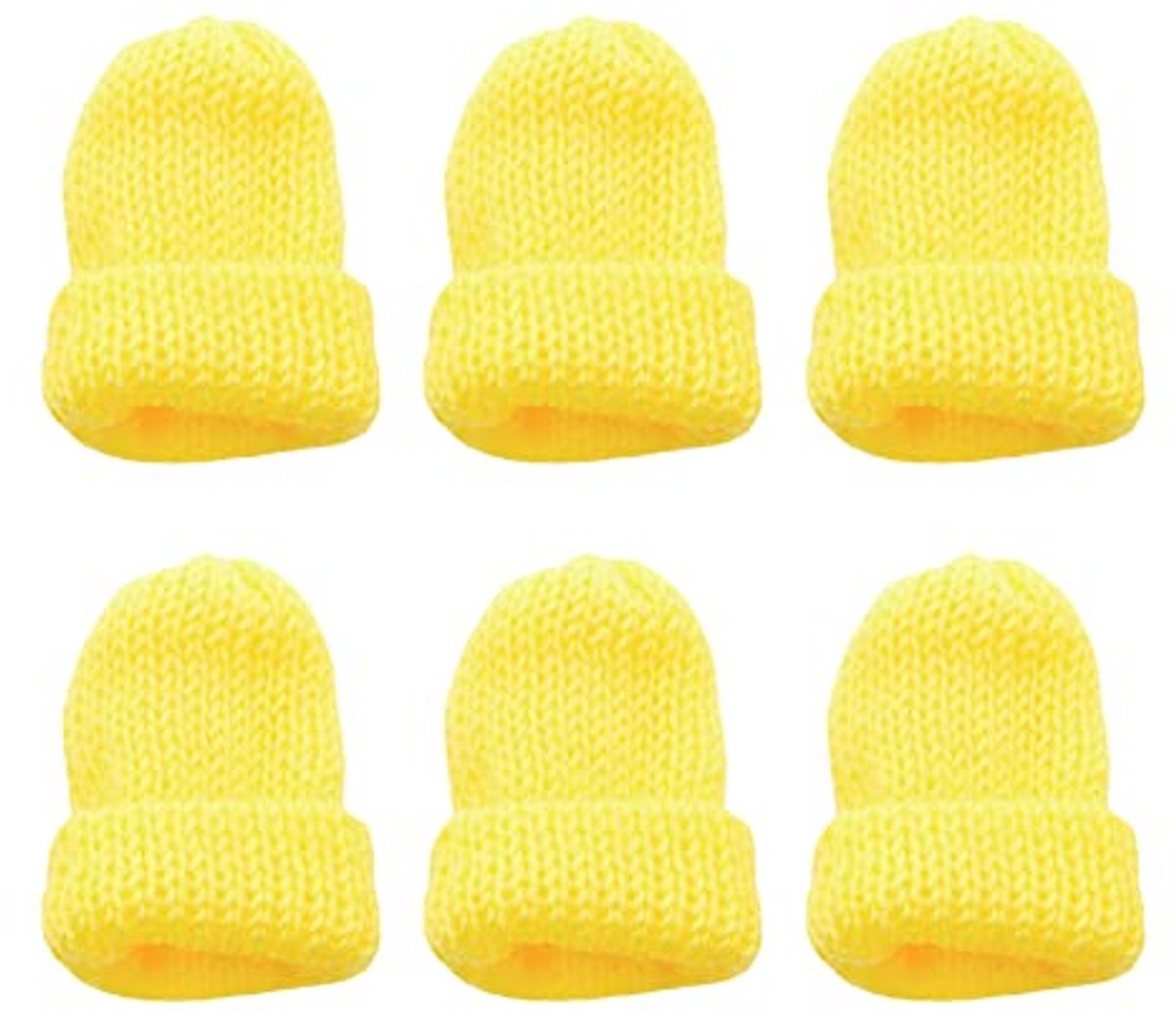Set van 6 kleurrijke gebreide eierwarmers voor ontbijt