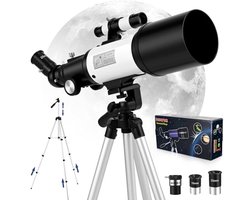 Astronomie Telescoop 70 mm met Draagbaar Statieven en Multi-Power Oculairs voor Volwassenen en Kinderen